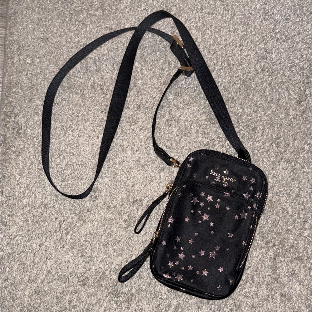 Kate Spade Black Metallic Star Crossbody